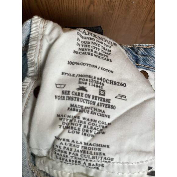 BLANK NYC The Perry Roll Up Jean Shorts Denim Medium Wash Women's Size 25"/ 0 - Picture 6 of 6